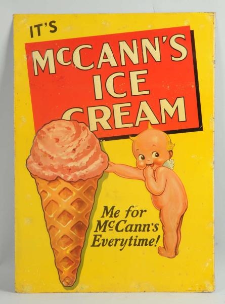MCCANNS ICE CREAM SIGN.                           