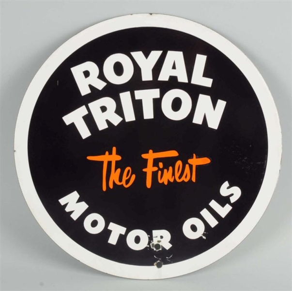 ROYAL TRITON MOTOR OILS SIGN.                     