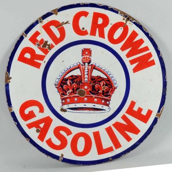 RED CROWN GASOLINE WITH LOGO SIGN,                
