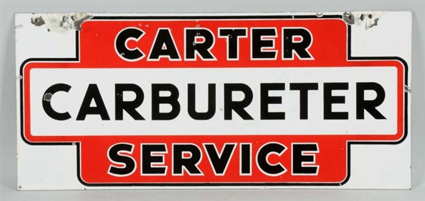 CARTER CARBURETOR SERVICE SIGN.                   