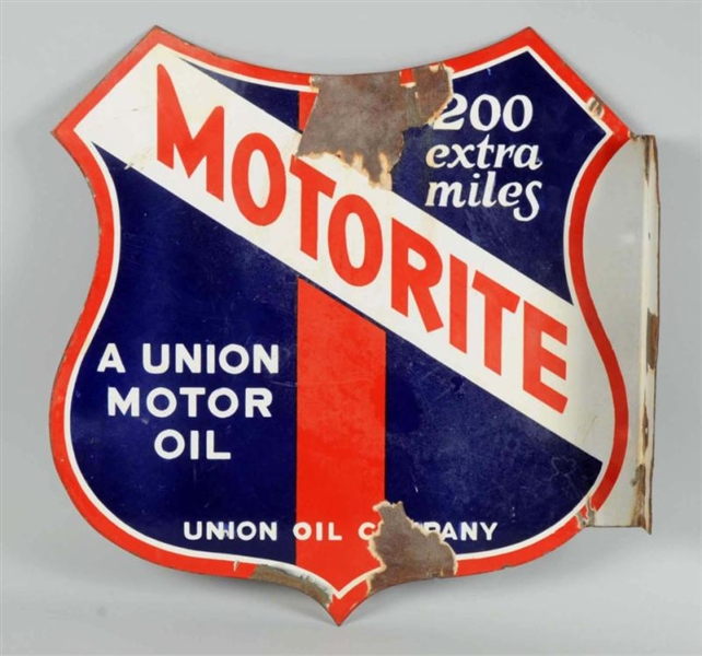 MOTORITE "A UNION MOTOR OIL" SIGN.                