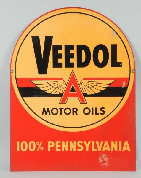 VEEDOL MOTOR OIL WITH FLYING A LOGO SIGN.         