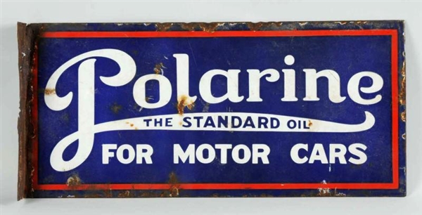 POLARINE THE STANDARD OIL FOR MOTOR CARS SIGN.    