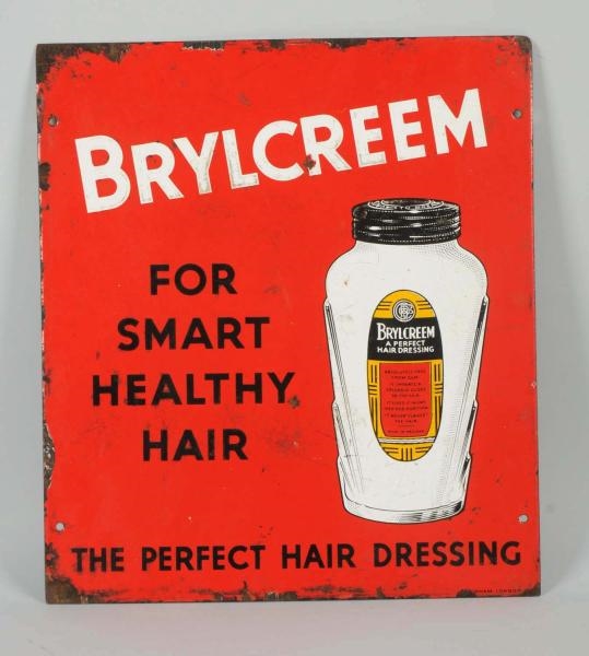 BRYLCREEM, THE PERFECT HAIR DRESSING SIGN.        