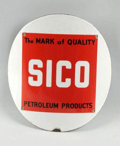 SICO PETROLEUM PRODUCTS CURVED SIGN.              