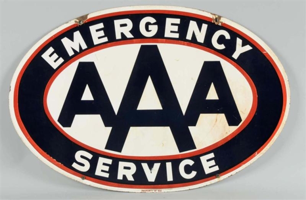 AAA EMERGENCY SERVICE SIGN.                       