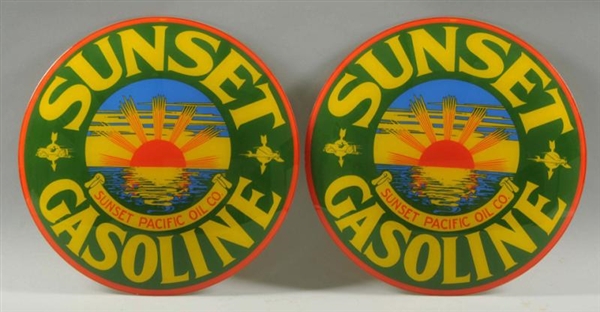 SUNSET GASOLINE REPRODUCTION GLOBE LENSES.        