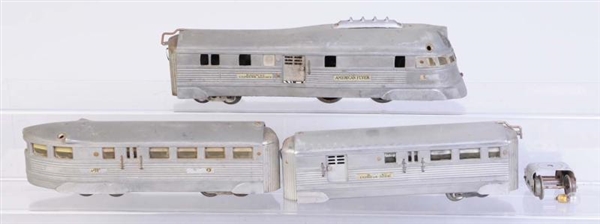 AMERICAN FLYER ALUMINUM BURLINGTON ZEPHYR SET.    