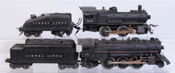 LIONEL 1662 STEAM ENGINE, 224 STEAM LOCOMOTIVE.   