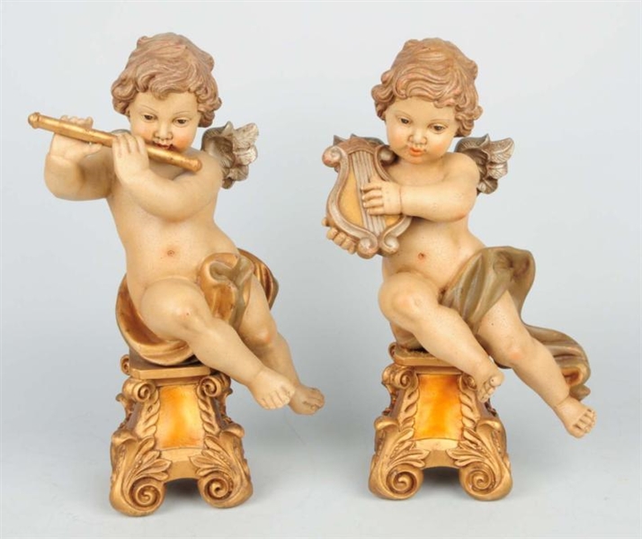 LOT OF 2: COMPOSITION ANGEL/CUPIDS.               