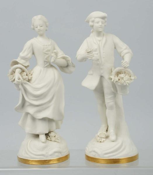 PAIR OF FRENCH PORCELAIN FIGURINES.               