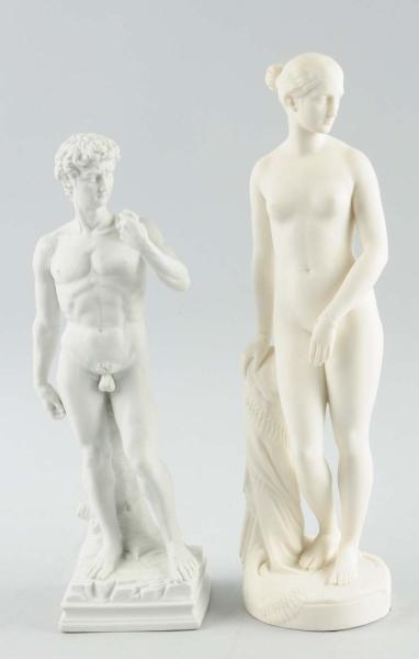 LOT OF 2: NUDE STATUES.                           