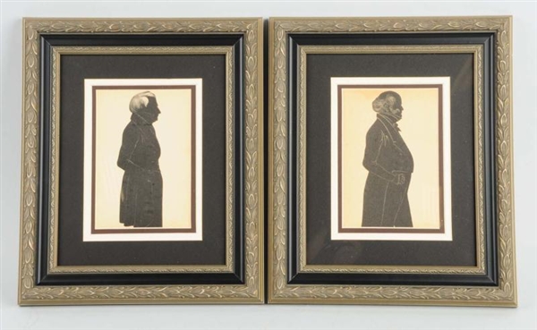 LOT OF 2: FRAMED SILHOUETTE PIECES.               