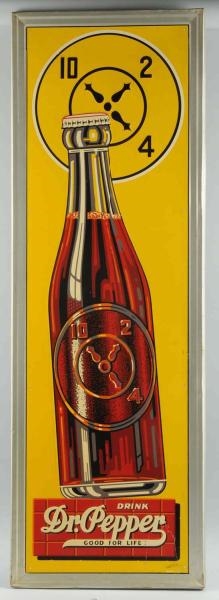 1947 DR. PEPPER EMBOSSED TIN SIGN.                