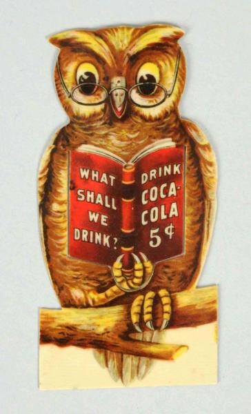 1906 COCA-COLA OWL CELLULOID BOOKMARK.            