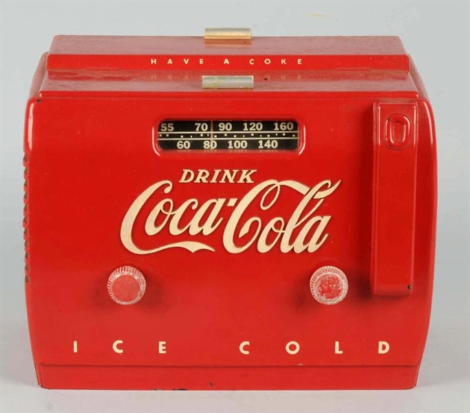 1950S COCA-COLA COOLER RADIO.                     