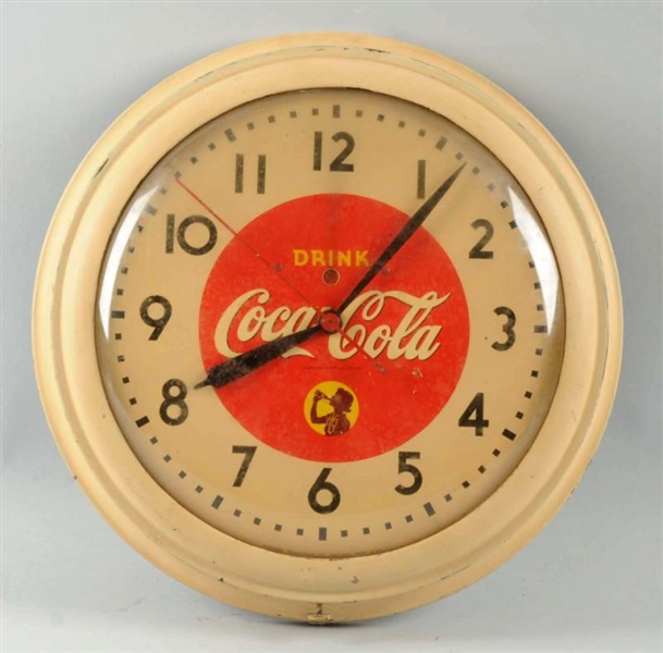 1940S COCA-COLA ELECTRIC CLOCK.                   