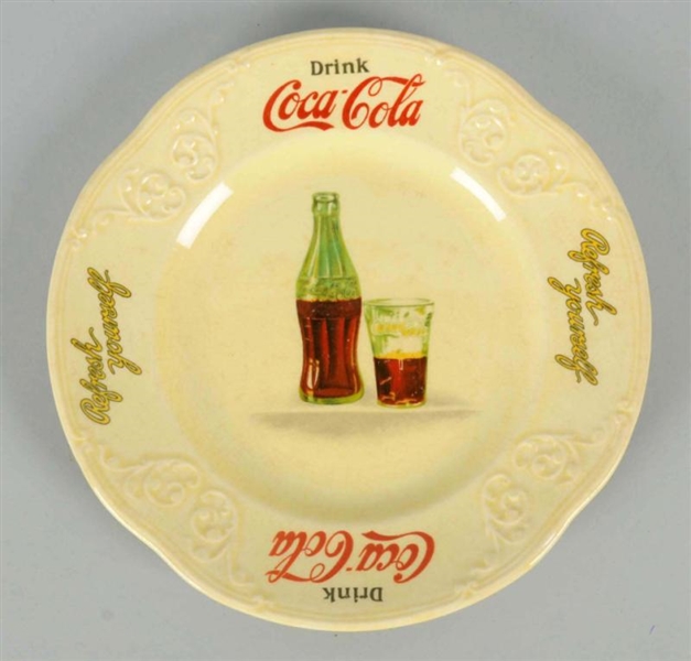1930S COCA-COLA CHINA SANDWICH PLATE.             