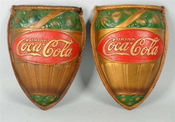 LOT OF 2: 1920S –1930S COCA-COLA WALL POCKETS.    
