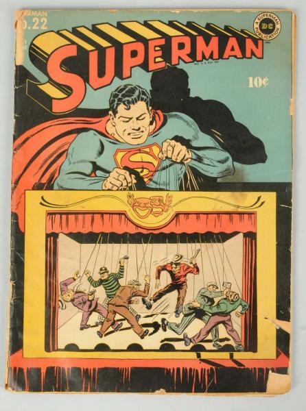1943 SUPERMAN NO.22 COMIC BOOK.                   