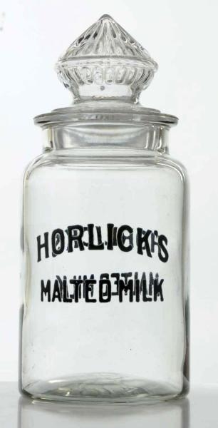 HORLICK’S MALTED MILK JAR & LID.                  