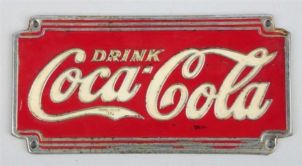 1930S COCA-COLA DISPENSER SIGN.                   