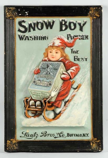 SNOW BOY WASHING POWDER SIGN.                     