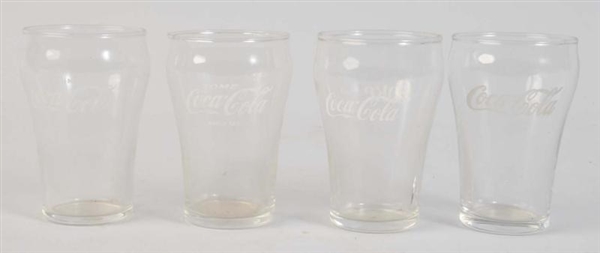 LOT OF 4: COCA-COLA GLASSES.                      
