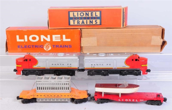 LIONEL NO.218 SANTA FE PARTIAL SET.               