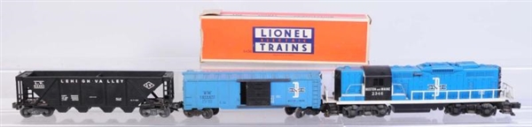 LIONEL NO.2346 B&M GP-9 PARTIAL SET.              