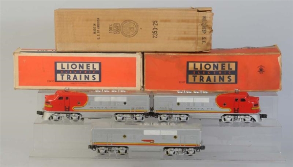 LIONEL NO.2353 POWER UNIT, DUMMY, NO.2343 B UNIT. 