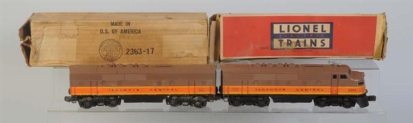 LIONEL NO.2363 ILLINOIS CENTRAL A & B UNITS.      