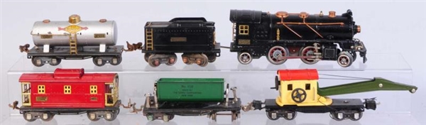 LIONEL NO.261 STEAM LOCOMOTIVE & FREIGHTS.        