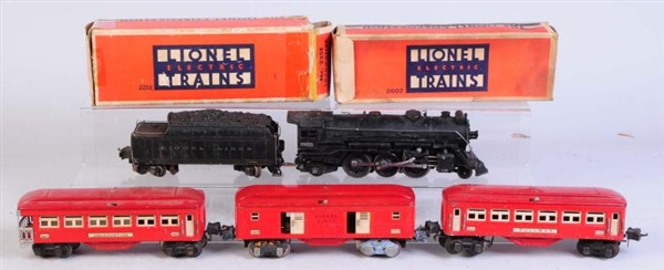 LIONEL NO.225E LOCOMOTIVE & 2600, 2601, 2602 CARS 