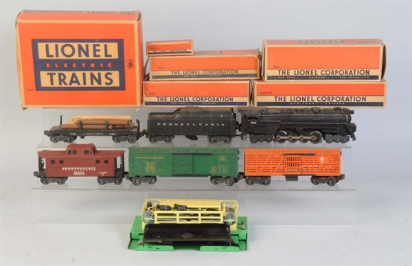 LIONEL NO.681 L&T & 3656 CATTLE CAR SET & OTHERS. 