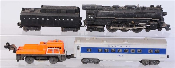 LIONEL NO.685 LOCOMOTIVE & TENDER PLUS.           