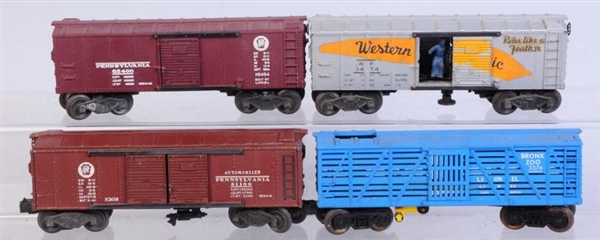 LOT OF 4: BOX CARS.                               