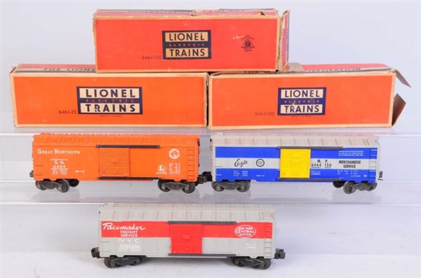 LOT OF 3: NO.6464 BOX CARS.                       