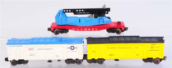 LOT OF 3: MILITARY FREIGHT CARS.                  