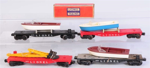 LOT OF 4: FLAT CARS.                              