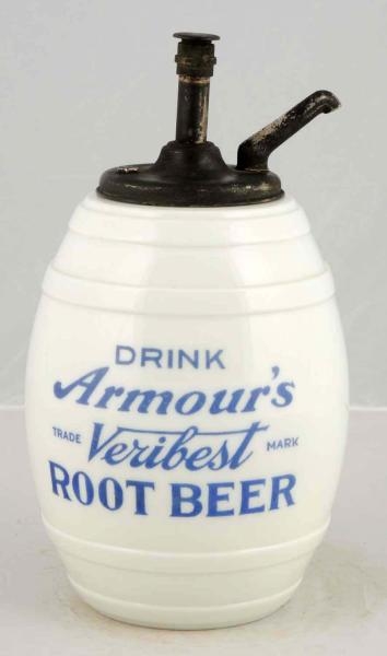 ARMOURS ROOT BEER SYRUP DISPENSER.               