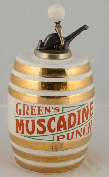 GREEN MUSCADINE PUNCH SYRUP DISPENSER.            