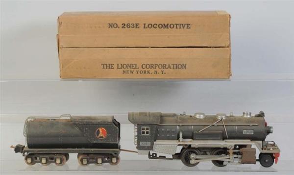 LIONEL NO.263 LOCOMOTIVE & TENDER.                