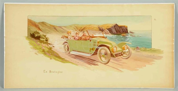 EARLY FRENCH GAMY AUTOMOBILE PRINT.               