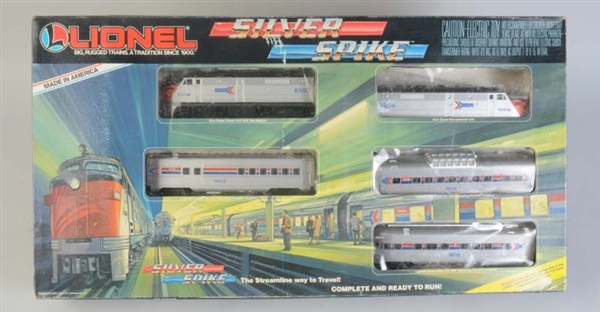 LIONEL NO.11701 SILVER SPIKE TRAIN SET IN BOX.    