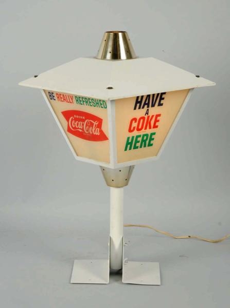 1960S COCA-COLA TABLETOP REVOLVING LANTERN LIGHT. 