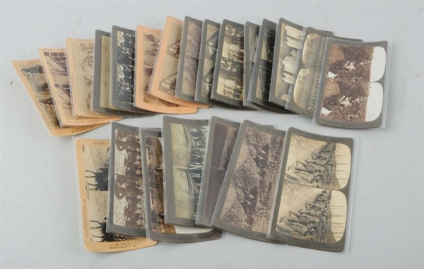 LOT OF 22: STEREOVIEWS EARLY FOREIGN MILITARY.    