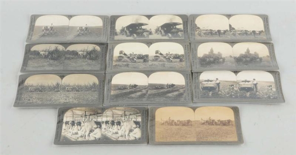 LOT OF 11: STEREOVIEWS EARLY FARMING SCENES.      