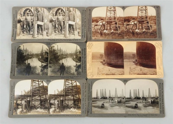 LOT OF 6: STEREOVIEWS OIL PRODUCTION.             