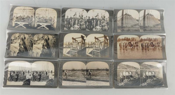 LOT OF 9: STEREOVIEWS EARLY COMMERCIAL FISHING.   